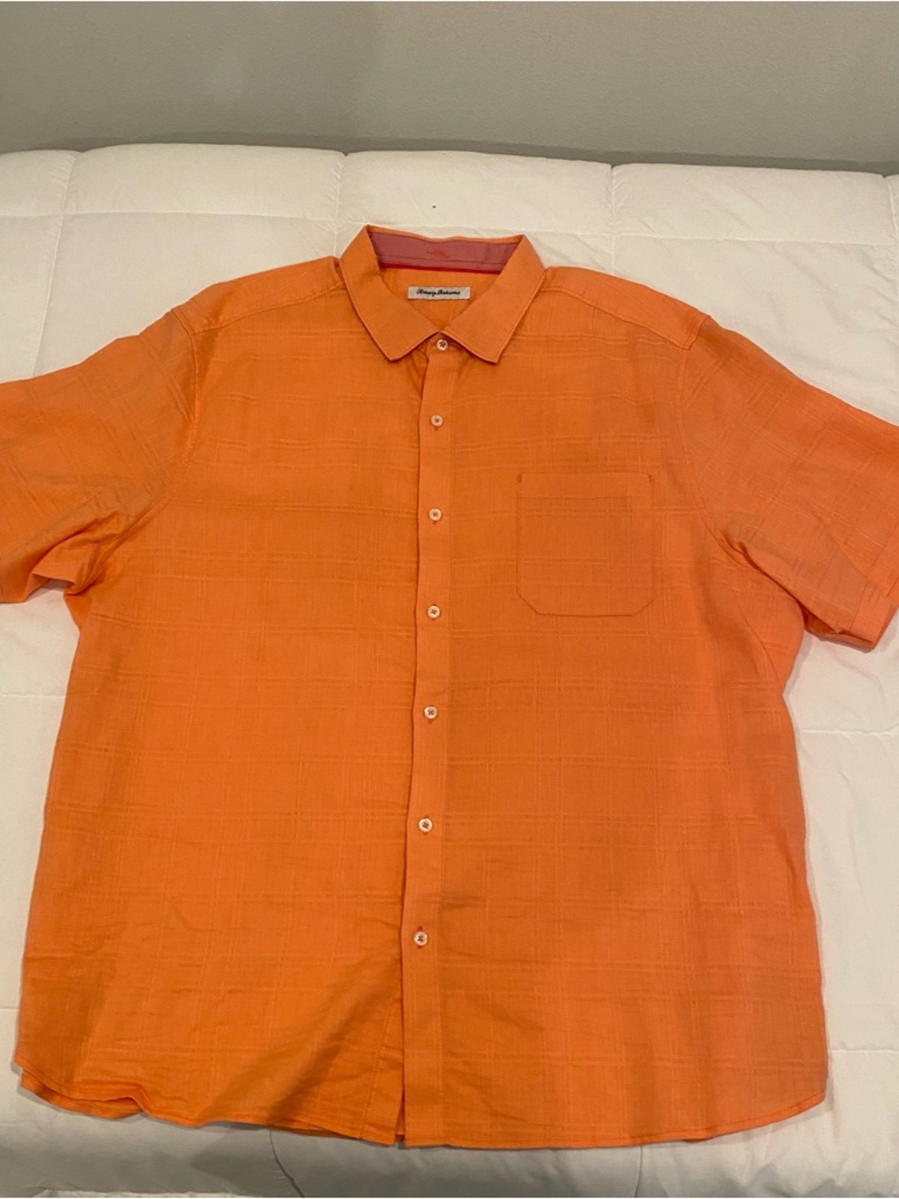 Tommy Bahama Orange Short-Sleeve Button-Down Shirt